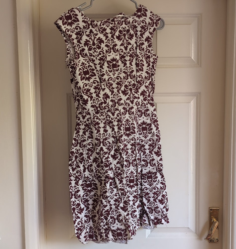 Closet floral fit flare knee - &,