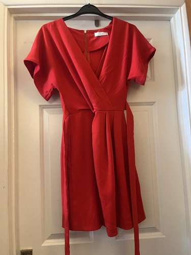 Closet red wrap belted - red,